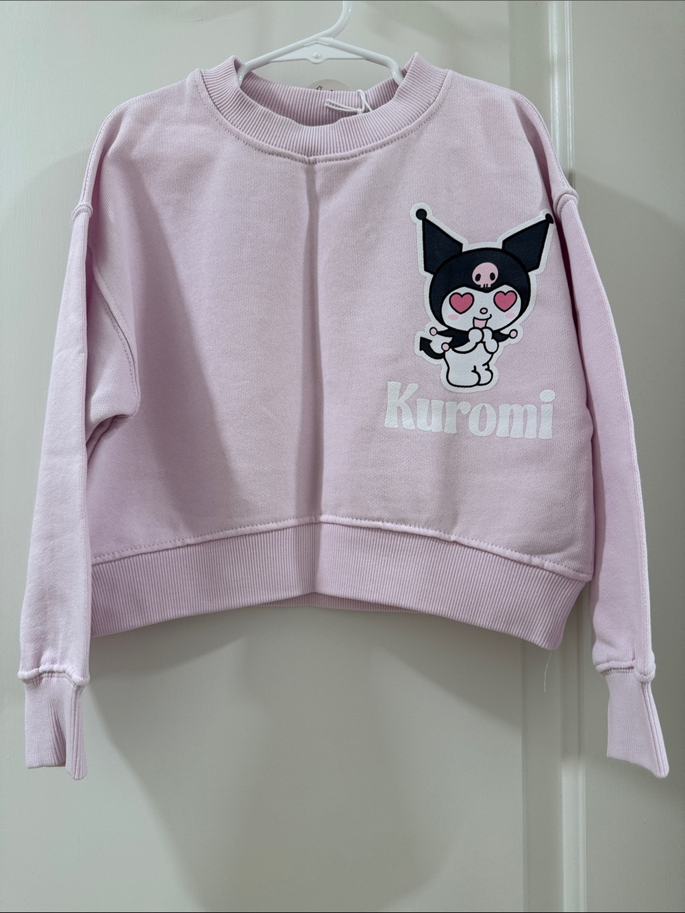 Zara Lavendar Kuromi Girls' Cropped Sweatshirt